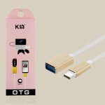 Wholesale Type C USB to OTG USB Data / Charge and Sync Cable Adapter 6 inch (Champagne Gold)